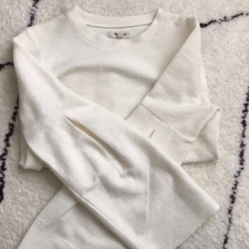 Madewell Bell Sleeve Ribbed Light Weight Sweater